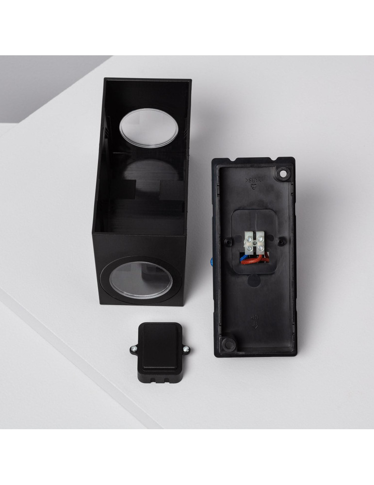 Applique Murale Extérieure Miseno Éclairage Double Face Noire