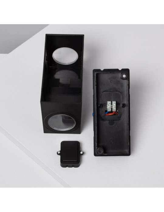 Applique Murale Extérieure Miseno Éclairage Double Face Noire