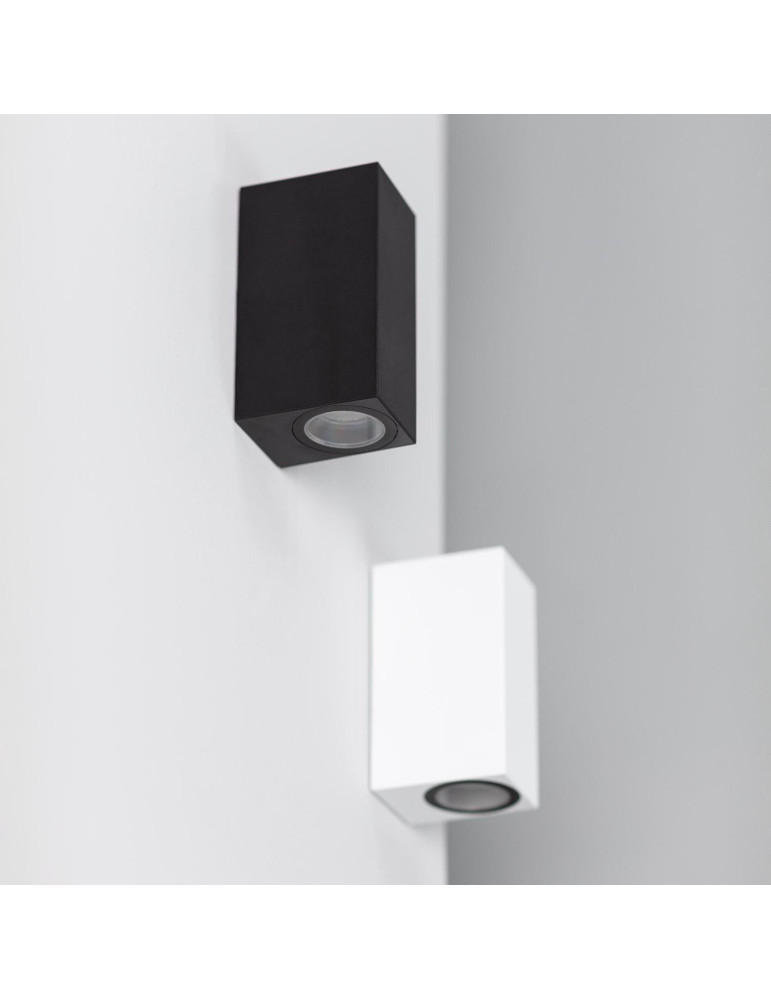 Applique Murale Extérieure Miseno Éclairage Double Face Noire