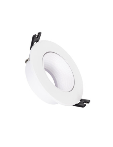 Collerette Downlight Ronde Orientable pour Ampoule LED GU10 / GU5.3 Coupe Ø 80mm