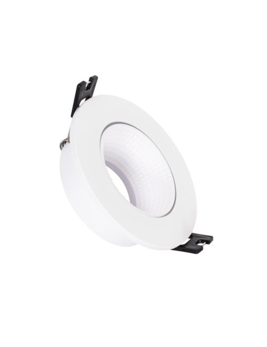 Collerette Downlight Ronde Orientable pour Ampoule LED GU10 / GU5.3 Coupe Ø 80mm Collerette Downlight Ronde Orientable pour Ampoule LED GU10 / GU5.3 Coupe Ø 80mm