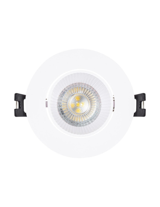 Collerette Downlight Ronde Orientable pour Ampoule LED GU10 / GU5.3 Coupe Ø 80mm