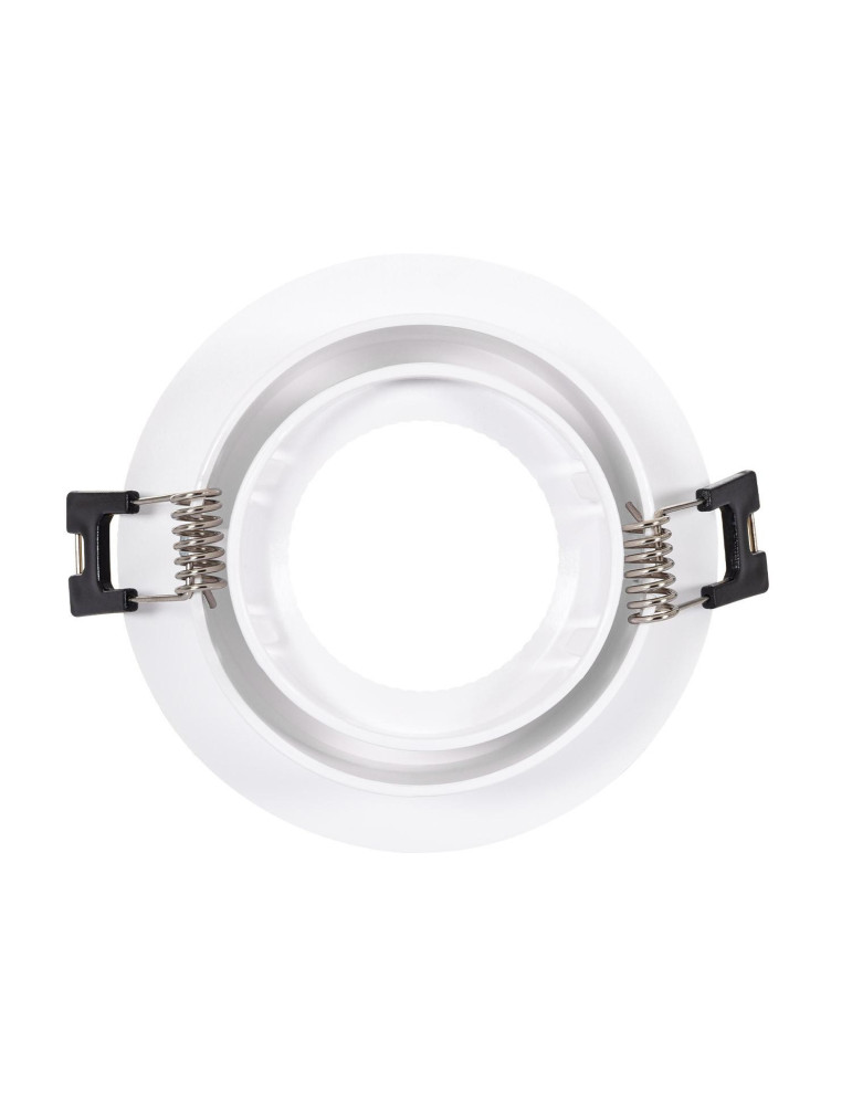 Collerette Downlight Ronde Orientable pour Ampoule LED GU10 / GU5.3 Coupe Ø 80mm