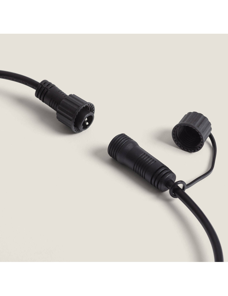 Kit Guirlande Lumineuse Extérieure IP44 10m Noir + 10 Ampoules Filaments LED B22 2W G45