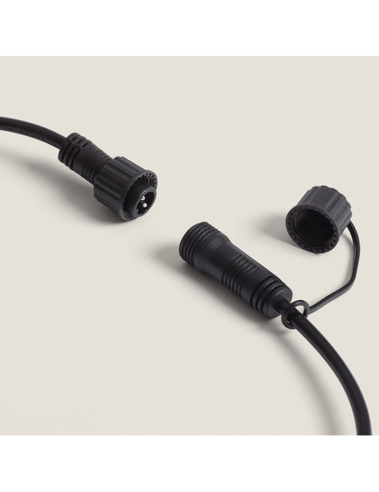 Kit Guirlande Lumineuse Extérieure IP44 10m Noir + 10 Ampoules Filaments LED B22 2W G45