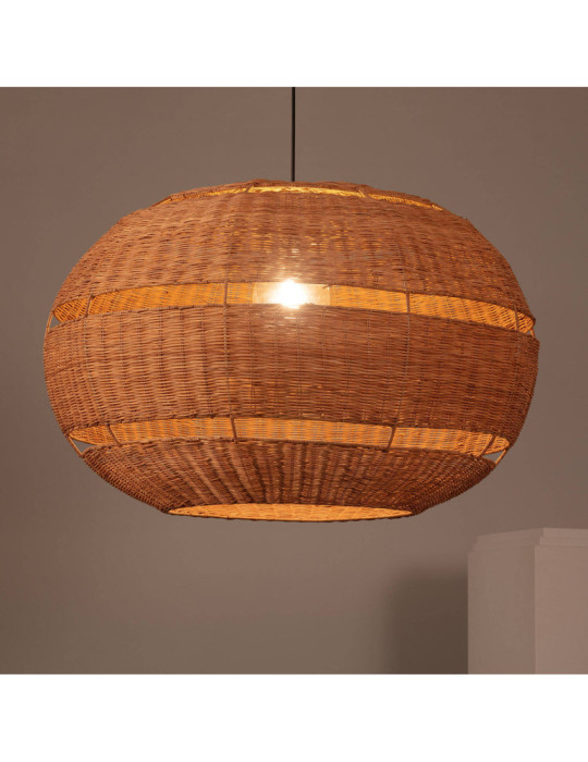 Suspension Rotin pour Extérieure Oblate Bulang Ø800 mm ILUZZIA