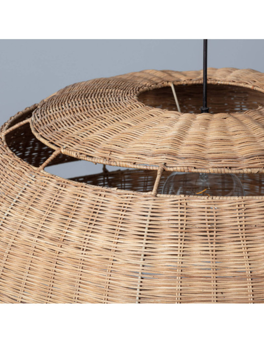 Suspension Rotin pour Extérieure Oblate Bulang Ø800 mm ILUZZIA