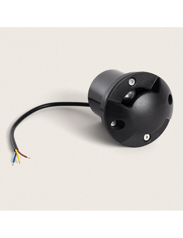 Balise Extérieure LED 3W Encastrable au Sol Gimsha 2L Noire