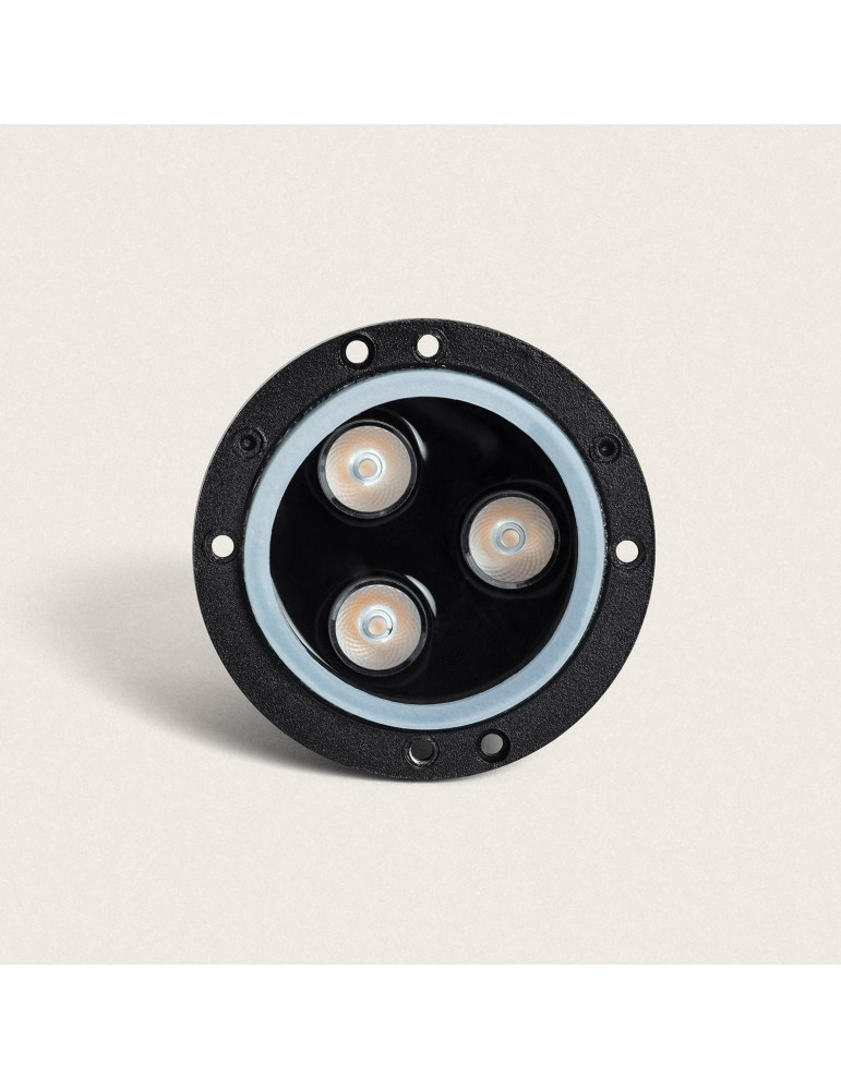 Balise Extérieure LED 3W Encastrable au Sol Gimsha 2L Noire
