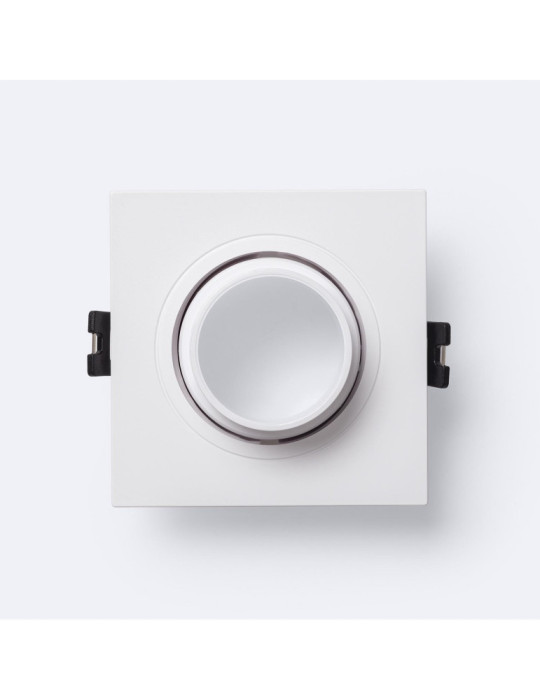 Collerette Downlight Carré Orientable faible UGR pour Ampoule LED GU10 / GU5.3 Coupe Ø75 mm Suefix