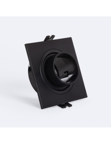 Collerette Downlight Carré Orientable faible UGR pour Ampoule LED GU10 / GU5.3 Coupe Ø75 mm Suefix