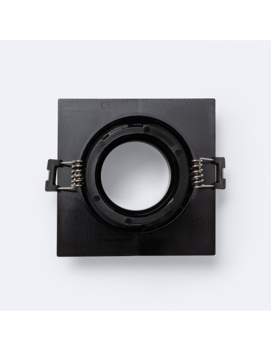 Collerette Downlight Carré Orientable faible UGR pour Ampoule LED GU10 / GU5.3 Coupe Ø75 mm Suefix