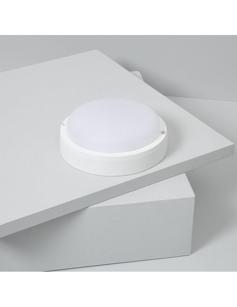 Plafonnier LED Extérieur Rond 15W Hublot White IP65 Ø155 mm