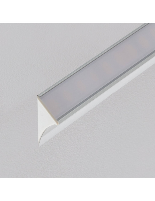 Profilé Aluminium Encastré pour Plâtre/Placo avec Capot Continu pour Ruban LED jusqu'à 20 mm