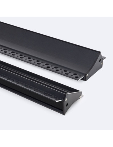 Profilé Aluminium Encastré pour Plâtre/Placo avec Capot Continu pour Ruban LED jusqu'à 20 mm