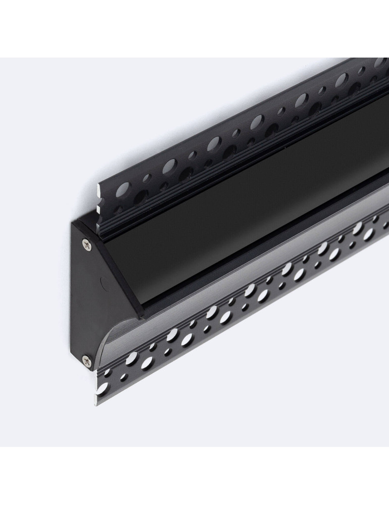 Profilé Aluminium Encastré pour Plâtre/Placo avec Capot Continu pour Ruban LED jusqu'à 20 mm