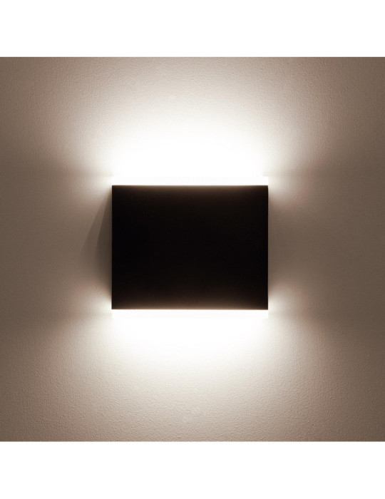 Applique Murale LED Extérieure Orus 6W Éclairage Double Face Carrée Noire