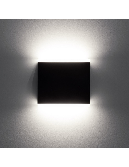 Applique Murale LED Extérieure Orus 6W Éclairage Double Face Carrée Noire
