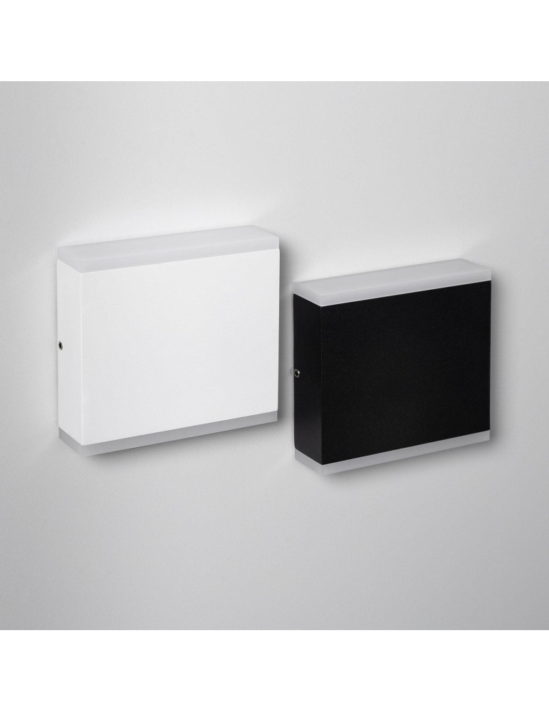 Applique Murale LED Extérieure Orus 6W Éclairage Double Face Carrée Noire