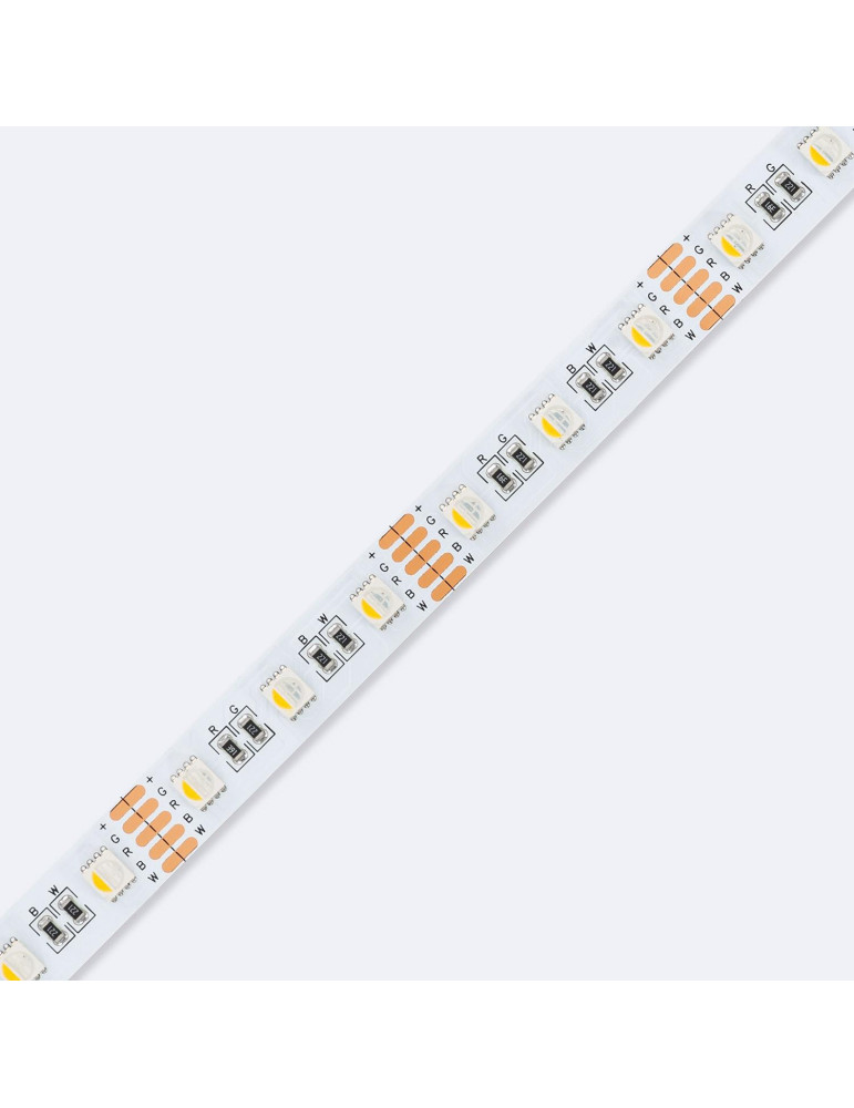 Ruban LED RGBW 12V DC SMD5050 60LED/m 5m IP20 Largeur 12mm Coupe 10cm