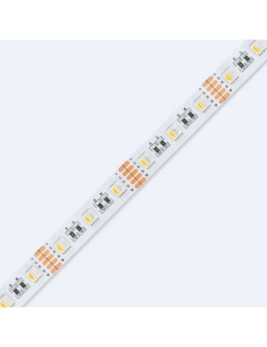 Ruban LED RGBW 12V DC SMD5050 60LED/m 5m IP20 Largeur 12mm Coupe 10cm