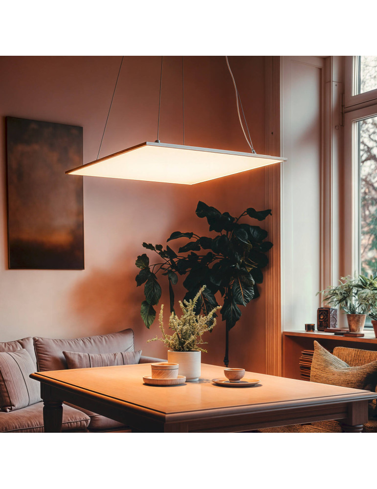 Panneau LED 60x60 cm 40W 4000lm Microprismatique (UGR17) LIFUD + Kit de Suspension