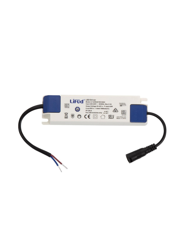 Panneau LED 60x60 cm 40W 4000lm Microprismatique (UGR17) LIFUD + Kit de Suspension