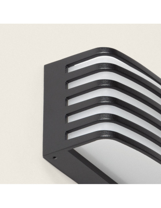 Applique Murale Extérieure LED 12W Éclairage Rectangulaire Noire Juli