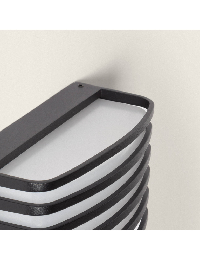 Applique Murale Extérieure LED 12W Éclairage Rectangulaire Noire Juli