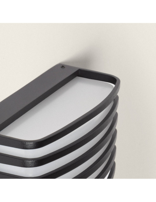 Applique Murale Extérieure LED 12W Éclairage Rectangulaire Noire Juli