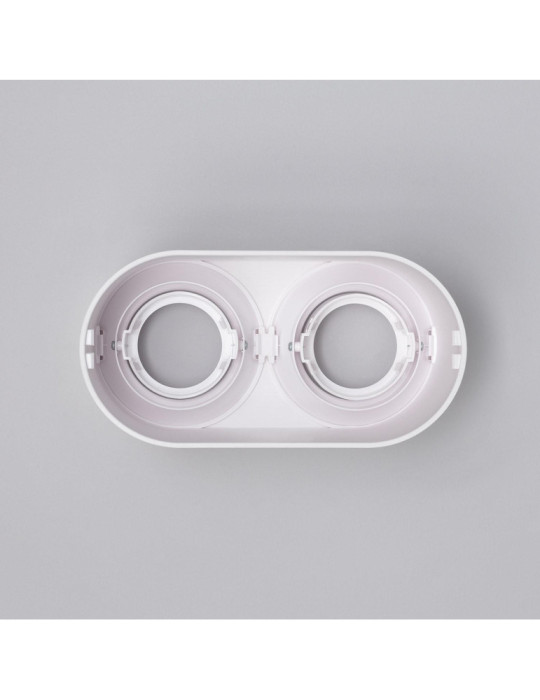 Plafonnier Space Double Blanc avec Ampoule GU10