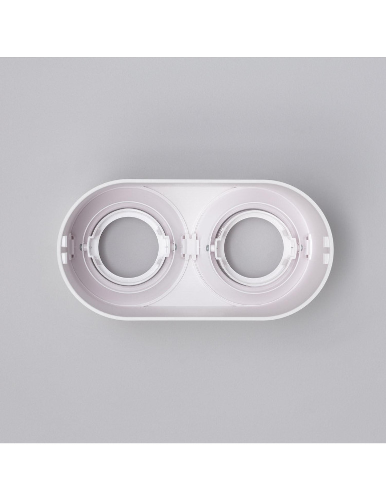 Plafonnier Space Double Blanc avec Ampoule GU10