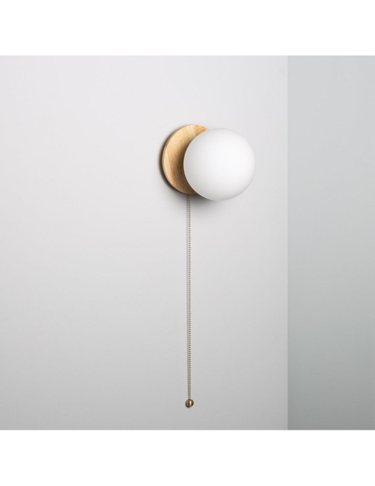 Applique Murale Bois et Verre Gold Orbit