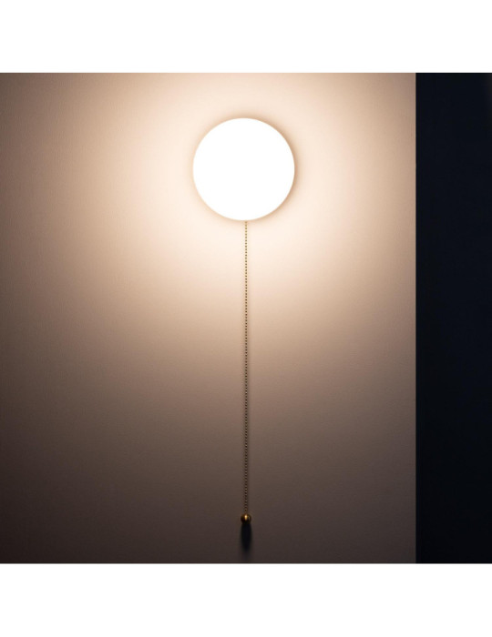 Applique Murale Bois et Verre Gold Orbit