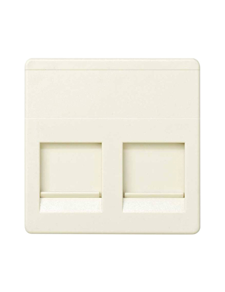 Plaque Prise Double Téléphone RJ11+Internet RJ45 SIMON 27 Play 27486