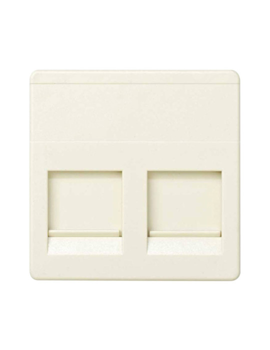 Plaque Prise Double Téléphone RJ11+Internet RJ45 SIMON 27 Play 27486