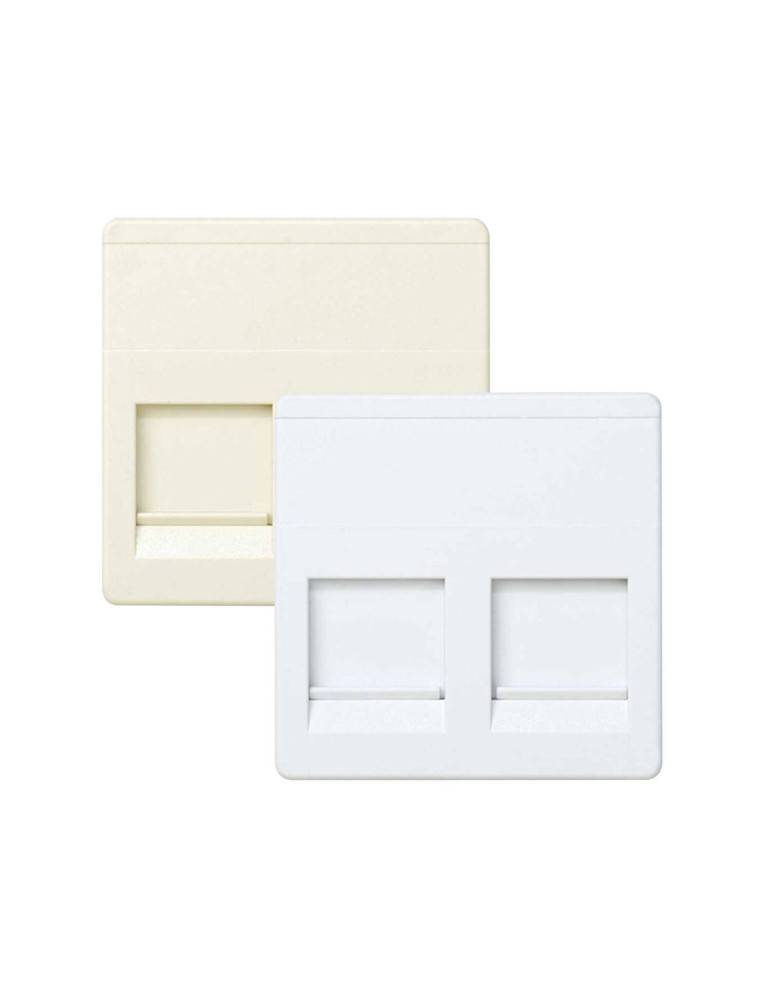 Plaque Prise Double Téléphone RJ11+Internet RJ45 SIMON 27 Play 27486