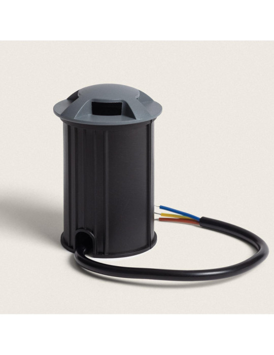 Balise Extérieure LED 3W Encastrable au Sol Letso 4L Gris