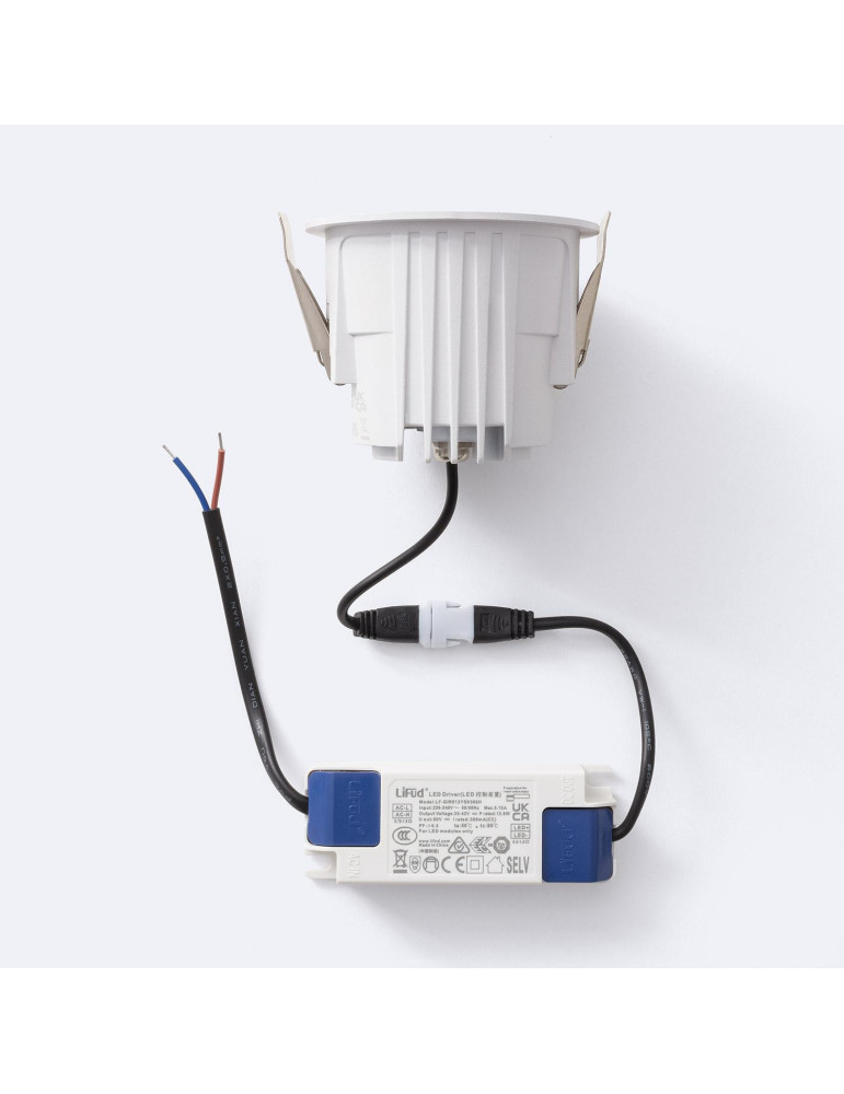 Downlight LED 12W Rond HOTEL CRI90 Coupe Ø 75 mm LIFUD
