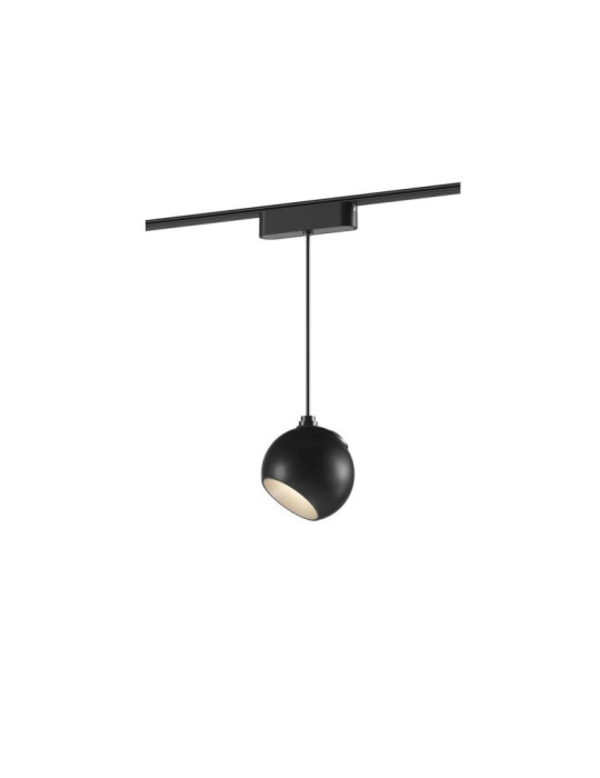 Spot LED Suspendu sur Rail Magnétique 25mm Extra-Plat 12W 48V Concave Ø100 mm Noir