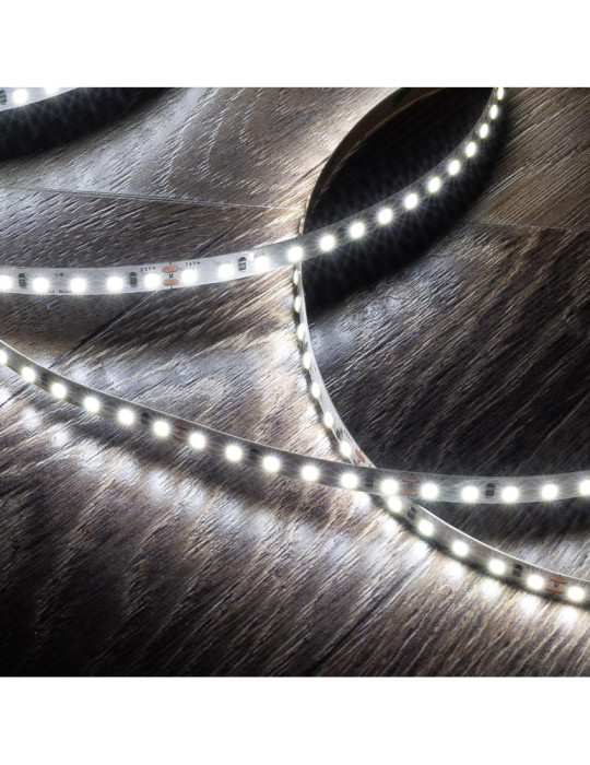 Ruban LED 24V DC SMD2835 120LED/m 5m IP20 Largeur 8mm Coupe 5cm