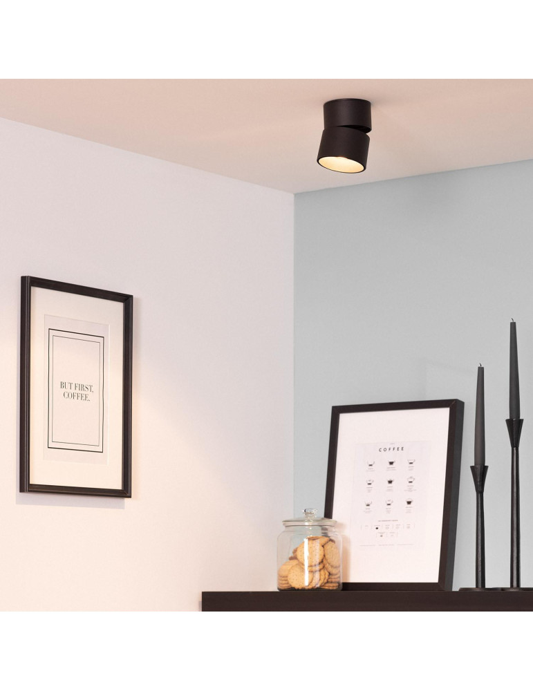 Applique LED 30W Aluminium Ronde Noire New Onuba