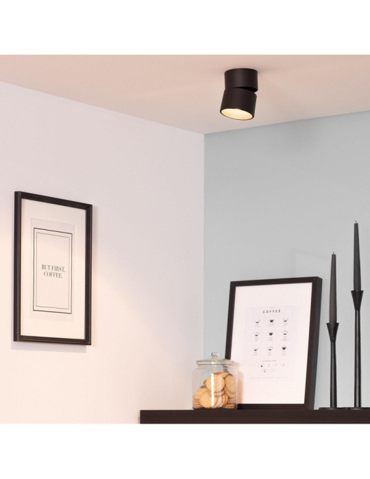 Applique LED 30W Aluminium Ronde Noire New Onuba