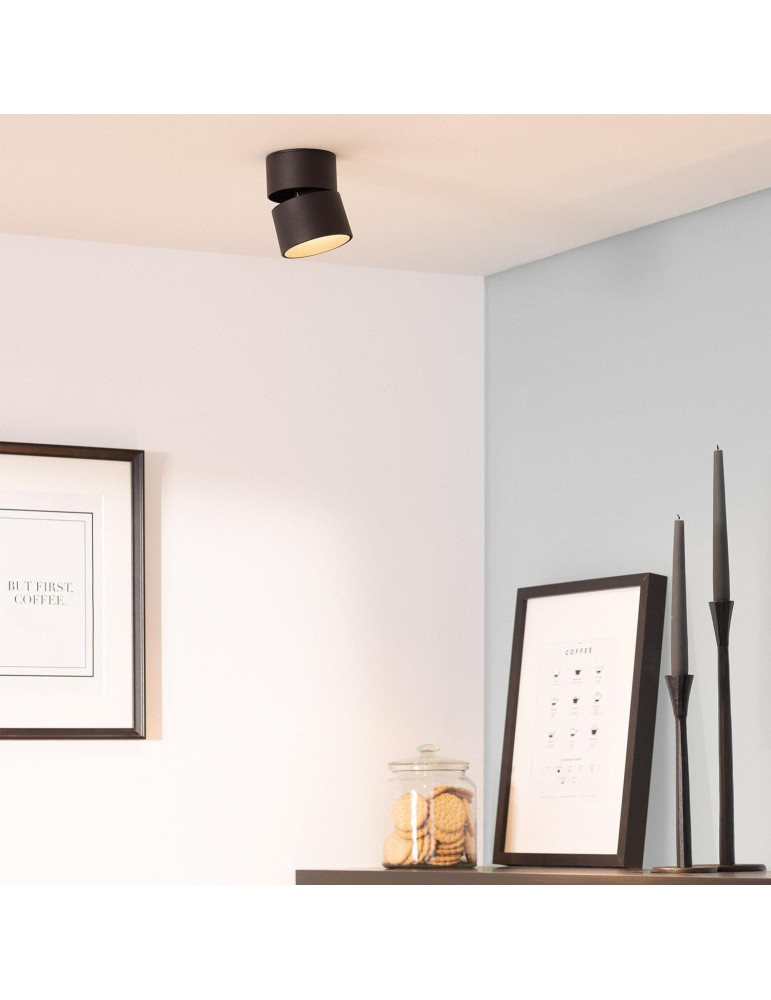 Applique LED 30W Aluminium Ronde Noire New Onuba