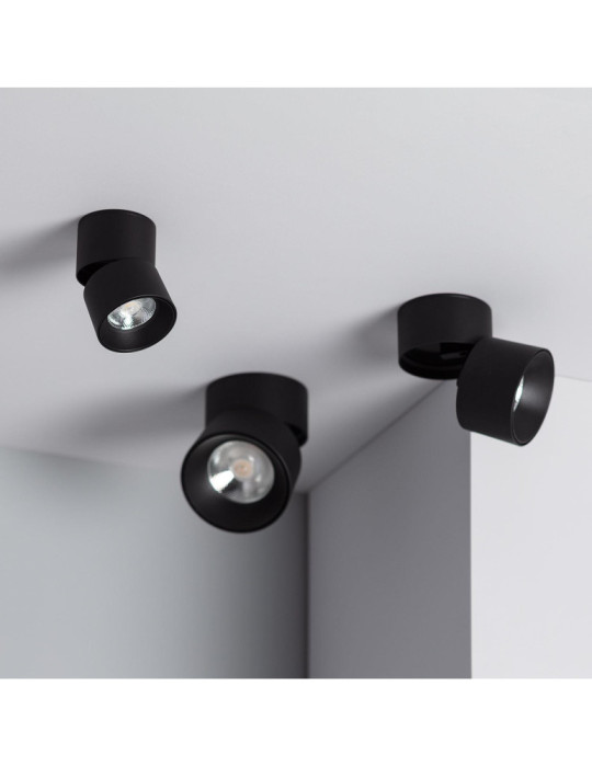 Applique LED 30W Aluminium Ronde Noire New Onuba