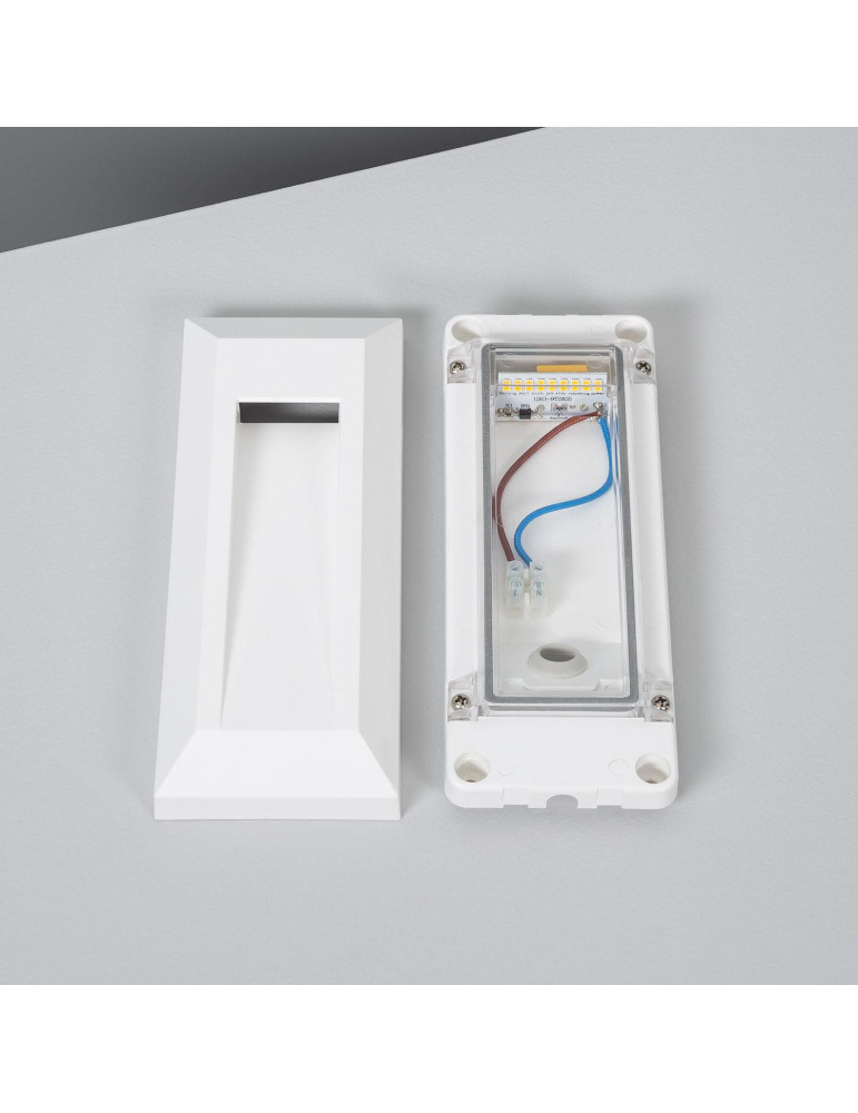 Balise LED Extérieure en Saillie au Mur Rectangulaire Gisli Blanche