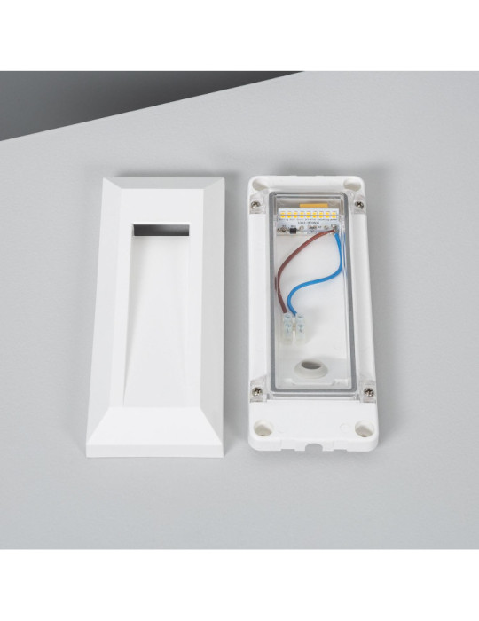 Balise LED Extérieure en Saillie au Mur Rectangulaire Gisli Blanche