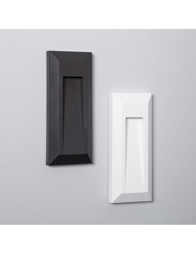 Balise LED Extérieure en Saillie au Mur Rectangulaire Gisli Blanche