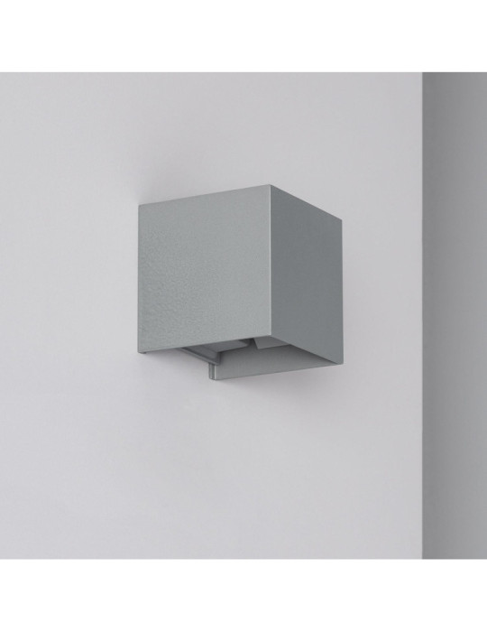 Applique Murale LED Extérieure Aluminium Eros 6W Éclairage Double Face Grise