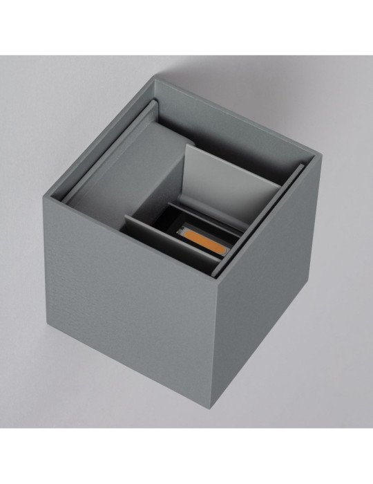 Applique Murale LED Extérieure Aluminium Eros 6W Éclairage Double Face Grise